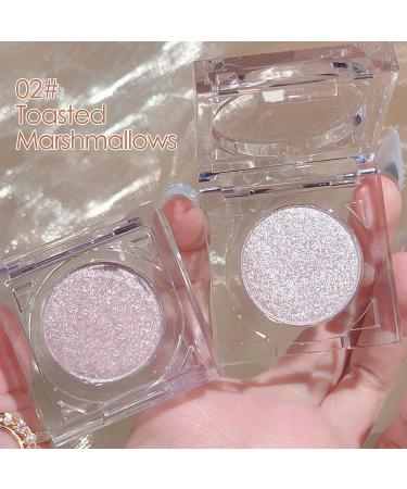 Erinde Shimmer Glitter Eyeshadow Palette - Metallic Pigmented Eye Makeup in Sparkle Silver & Champagne Gold - Buy Online on GoSupps.com