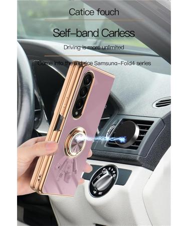 Buy Tivenfezk Nadoli for Samsung Galaxy Z Fold 4 - Astronaut Hidden Stand Ultra Thin Silicone Cover Scratch-Resistant 360 Ring - Purple - Buy Online on GoSupps.com