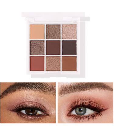9 Colors Eyeshadow Palette Makeup Palette Eye Shadows Easy Coloring Eyeshadow Makeup Kit Matte Pearlescent Glitter Portable Eye Shadow Powder for Makeup - Buy Online on GoSupps.com