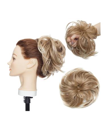 Messy Bun Hair Piece for Women Messy Bun Hair Piece Fluffy Wavy Scrunchies Synthetic Curly Chignon Ponytail Hair Extensions Elastic Thick Updo Hairpieces for Women Fake Hair Accessories for Women Gi 27T613
