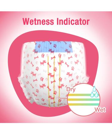 Soft Disposable Dog Diapers for Bitches - 20 Pack Adjustable Tail Hole High-Suction Cat Diapers (XS) - Buy Online on GoSupps.com