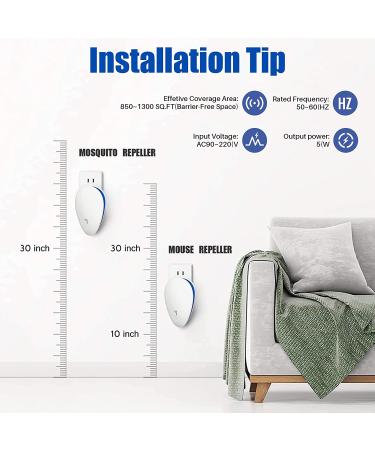 Ultrasonic Pest Repeller 6 Pack - Electronic Indoor Mouse Repellent for Bugs, Roaches, Mice, Mosquitoes - Pest Control Plug-in Device - 6 Count - Buy Online on GoSupps.com