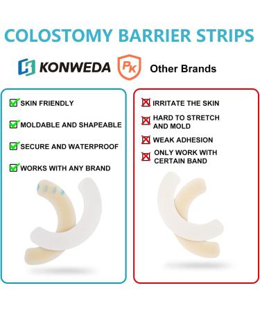 KONWEDA Ostomy Barrier Strips | Pack of 10 Elastic Strips for Colostomy Bags - Buy Online on GoSupps.com