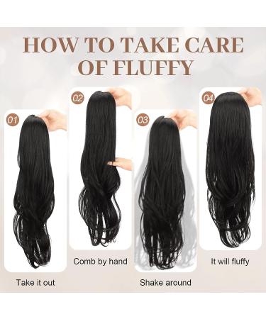 aikaa Ponytail Extensions 26 inch Long Drawstring Wavy Clip in Ponytail Hair Extensions Layered Synthetic Hairpiece for Women 26 Inch 26 Inch 4# Dark Brown - Buy Online on GoSupps.com