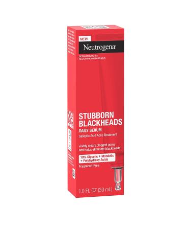 Neutrogena Blackheads Daily Acne Facial Serum | Salicylic Glycolic Acids | Oil-Free Serum for Acne-Prone Skin | Clears Clogged Pores | 1 fl. oz - Buy Online on GoSupps.com