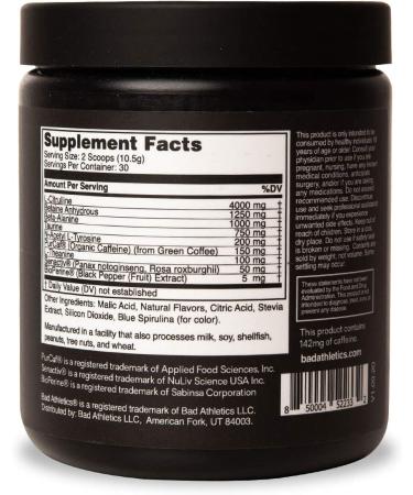 Bad Athletics Blue Raspberry Pre Workout Powder for Women - Energy, Focus, and Endurance Supplement | 30 Servings - Buy Online on GoSupps.com