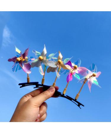 HOHOKANG 10Pcs Y2K Style Barrettes Colorful Windmill Hairpins Rotatable Little Girls Taking Photo Hair Clip Windmill Headwear - Buy Online on GoSupps.com
