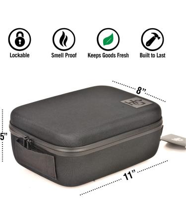 Herb Guard Wanderlust Ballistic Hardshell Box & Smell Proof Case - XL Ultraviolet Jar, Built-in Tray - Glass Protection & Organization - Buy Online on GoSupps.com