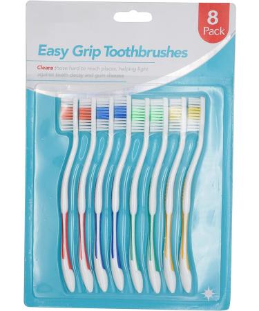 8-Pack Soft Manual Toothbrushes - Family Size Ideal for Kids & Adults Perfect for Daily Dental Care & Travel - Buy Online on GoSupps.com