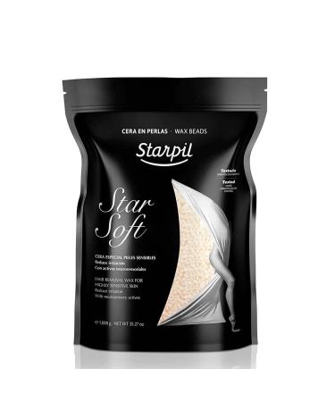 Starpil Wax 1000g - StarSoft Film Hard Wax Beads Bag 2.2lb. Professional Hair Removal Wax for Estheticians. Wax Beans for Sensitive Skin.