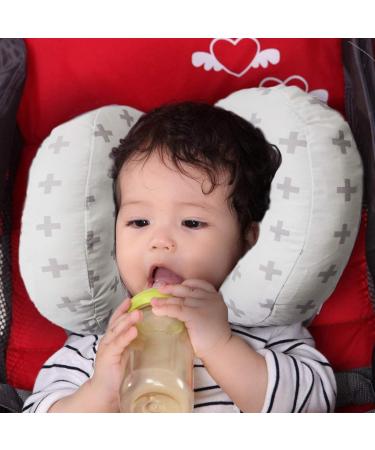 KAKIBLIN Kids Banana Neck Pillow - Grey Cross | Neck Support Travel Pillow for Stroller - Buy Online on GoSupps.com