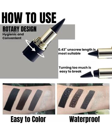 Ayky long wear gel eyeliner 2024 New Natural Black Eyeliner Cream Waterproof Smokey Eyeshadow Palette Stick Smudge Proof Eye Liner Waterproof Smudge Proof (02) - Buy Online on GoSupps.com
