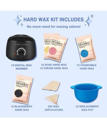 PURECLEAN Wax Warmer Home Waxing Kit with 4 Hard Wax Beads for Body, Face, Bikini - Women & Men - Buy Online on GoSupps.com