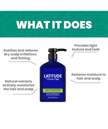GREAT CLIPS LATITUDE Leave-In Conditioner for Men | Hydrating & Strengthening | 12oz New Formula - Buy Online on GoSupps.com