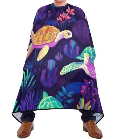 Kigai Sea Turtles Barber Cape - Waterproof Hair Cutting Cape for Men & Women | Adjustable Snap Closure Professional Salon Hairdressing Cape - Buy Online on GoSupps.com