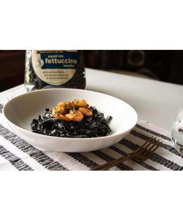 Al Dente Squid Ink Fettuccine 10oz (283g) - Pack of 6 | Premium Quality Pasta - Buy Online on GoSupps.com