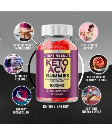 (3 Pack) Great Results Keto & ACV Gummies for Weight Loss - Advanced Formula | 180 Gummies - Buy Online on GoSupps.com
