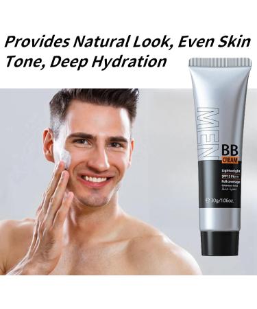 Mens BB Cream Foundation Face Tinted Moisturiser Mens Concealer Colour Correcting Cream for Cover Blemishes BB Cream Light with SPF15+ Even Skin Tone Face Cream Skin Tint Foundation Tinted Sunscreen - Buy Online on GoSupps.com
