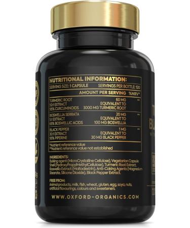 High Strength Turmeric Capsules 3000mg with Boswellia & Black Pepper | 4 Month Supply | UK Made Joint Care Supplements - Buy Online on GoSupps.com