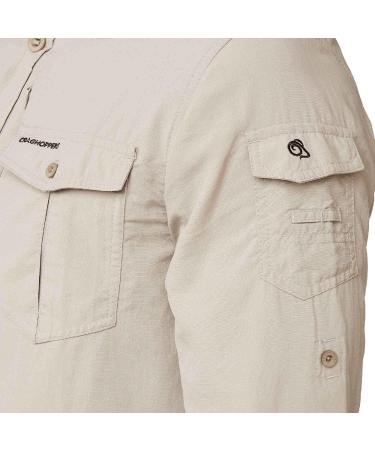 Craghoppers Men's NosiLife Adventure II Long Sleeved Shirt - Sun & Insect Protective - Black Pepper (CMS605) - International Shipping Available - Buy Online on GoSupps.com