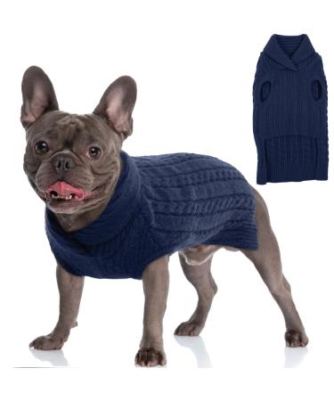 Hjumarayan dog sweater - dog sweater knitting dog sweaters Small dogs soft & warm dog sweater with reverser dog sweaters for yorkshire jack russell chihuahua cat (Marineblau s) s Marineblau
