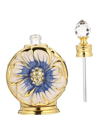 minkissy Perfume bottle essential oil bottle container por 4 oz vial mini refillable bottle terrarium glass containers Cosmetic Bottle Egypt travel dining Travel Blue 12x6cm