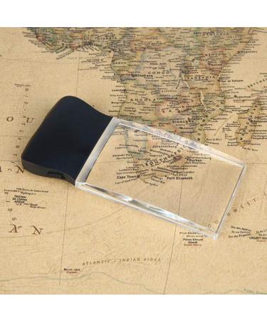 Magnifying Glasses Educational Hobby Magnifiers Handheld Square Large Area Reading Aids Magnifiers Led Light Ultra-Thin Optical Resin 2 Times Magnifying Glass - Buy Online on GoSupps.com