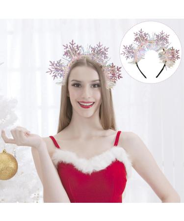 AOVNA Christmas Snowflake Headbands Winter Snow Hair Hoop Glitter Snowflake Head Bopper Headdress Costume Props for Women Girls - Buy Online on GoSupps.com