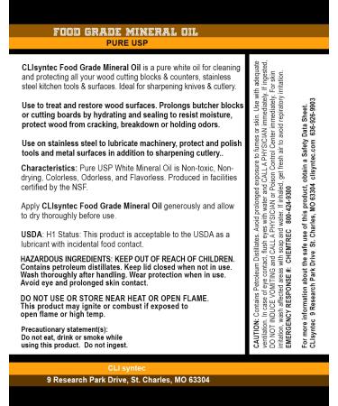 Buy Food Grade Pure Mineral Oil - 64 oz. for Wood & Stainless Steel | Safe Effective & International Shipping - Buy Online on GoSupps.com