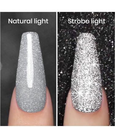 RARJSM Glitter Nail Polish Silver Nail Polish Gel Nail Polish 1PACK 7.5ML Soak Off Nail Lamp Required for Nail Art Design Salon Quality DIY Home RAR79 - Buy Online on GoSupps.com