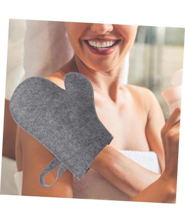 VILLCASE 2pcs White Felt Sauna Gloves - Body Scrub Mitt for Dead Skin Removal - Bath Scrubber Accessories - Buy Online on GoSupps.com