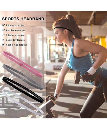 Shop Aster Thick Anti-Slip Elastic Sports Headbands - Yoga Hair Bands in Black White Pink & Gray | Perfect for Exercise & Welding - Buy Online on GoSupps.com