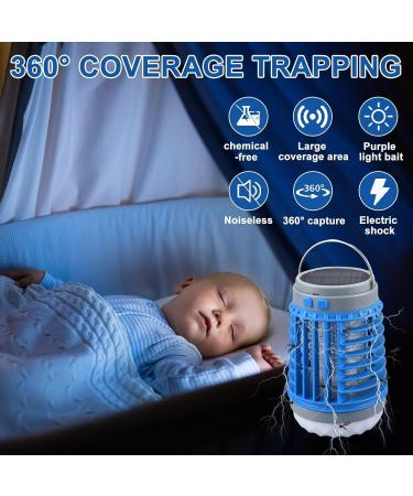 Mosquito Lamp Mosquito Zapper Electric Mosquito Killer Lamp Electric Fly Killer Mosquito Trap Solar Mosquito Killer Lamp Insect Killer Electric Camping(Color:Blue) - Buy Online on GoSupps.com