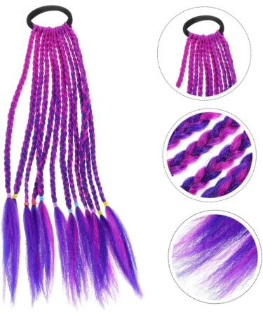 minkissy Wig Ponytail Hairpiece Braid Crochet Hair Extensions Ponytail Hair Extension Hair Accessories for Women Braids Girl Hair Braided Miss Hairpin Purple Photo High Temperature Wire 35X6X1CM Purple - Buy Online on GoSupps.com