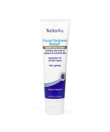 TriDerma Facial Redness Relief Gentle Face Cream (3.3 Ounces) 3.3 Ounce (Pack of 1)
