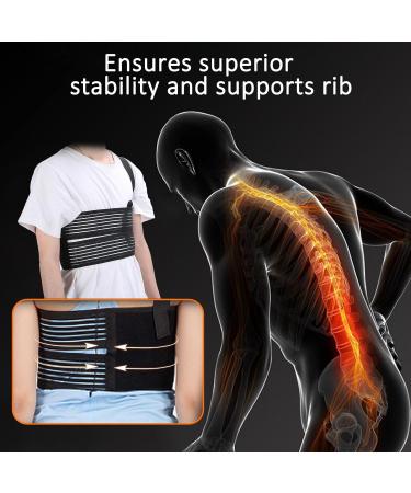 Rib Support Brace - Breathable Chest Binder for Rib Injuries | Sore & Bruised Rib Support (M - Buy Online on GoSupps.com