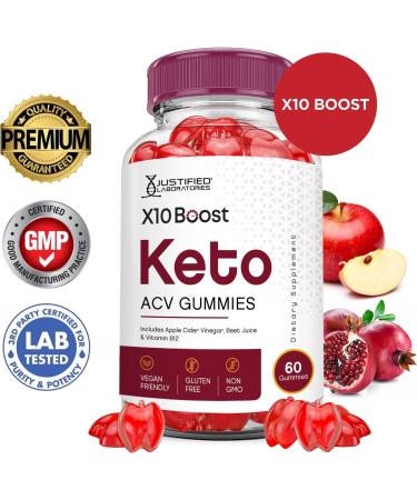 (10 Pack) X10 Boots Keto ACV Gummies Advanced Formula 1000MG X 10 Boost Keto Gummies Apple Cider Vinegar Boost Formulated with Pomegranate Beet Juice Powder B12 Vegan Non GMO 600 Gummys - Buy Online on GoSupps.com