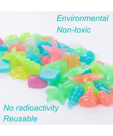 Halcyer 150-Piece Fluorescent Pebbles - Bright Colorful Night Light Stones for Aquarium and Garden Decoration - Buy Online on GoSupps.com