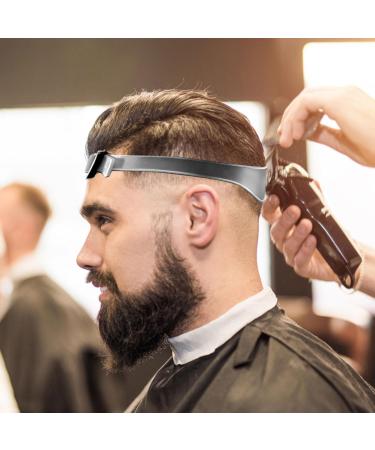 Neckline Haircut Guide Neckline Shaving Template Hair Trimming Guide Hair Cutting Tool Curved Silicone Hair Band for Men's Creating and Professional Hair Cutting Gray - Buy Online on GoSupps.com