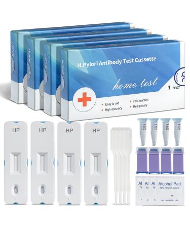 Helicobacter Pylori Test Kit at Home   4 Tests Included  h. Pylori Test Kits  Helicobactor Detection Kit  h-Pylori Self-Test at Home  Results in 10-15 Minutes