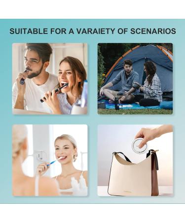 Eco-Friendly UV Toothbrush Sanitizer with 3-Minute Timer & Portable Holder - Rechargeable Green Biodegradable Case - Buy Online on GoSupps.com