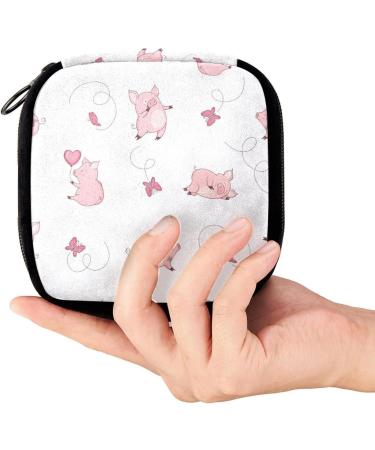 GIAPB Period Bag - Animal Pig Color Sanitary Napkin Storage & Makeup Pouch - Buy Online on GoSupps.com