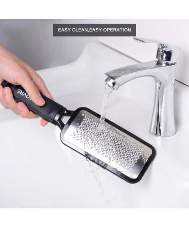 Joovre Foot File: Best Callus Remover for Dry & Wet Feet - Exfoliates & Removes Hard Skin - Surgical Grade Stainless Steel (Black) - Buy Online on GoSupps.com