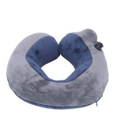 Xcello Self-Inflatable Travel Pillow by U-shaped Portable Neck Support for Sleeping Comfortable with Crystal Velvet Pillowcase
