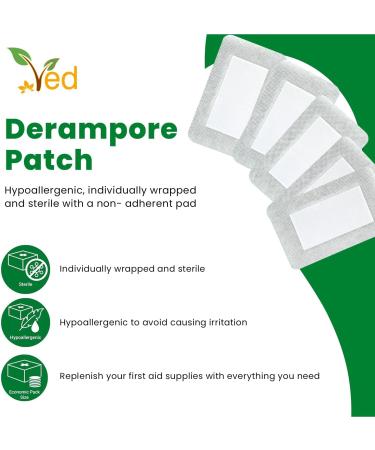 Buy VED Dermapore Adhesive Wound Dressing - Medium 6x7cm | Ideal for Cuts Diabetic Ulcers & Pressure Sores - Pack of 5 - International Shipping Available - Buy Online on GoSupps.com