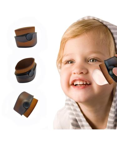 Esimen Sunscreen Applicator for Kids Sunblock Buddy with Protective Caps Sun Lotion Applicator Sun Cream Brush for Blending Liquid Cream or Flawless Powder Cosmetics (Black)