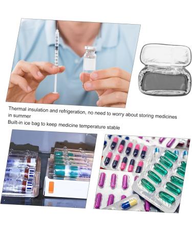 minkissy 1 Set Insulin Cooler Pack Storage Bags Insulin Holder Zipper Diabetic Drugs Organizer Portable Insulin Pouch Diabetic Medicine Bag Aluminum Foil Travel Insulation Carrying Case - Buy Online on GoSupps.com