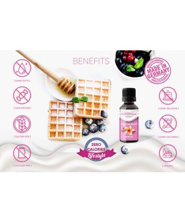 Flavor Drops Sugar-Free Set 2x30ml - Vanilla & Strawberry | Vegan Calorie-Free Sweetener for Yogurt Porridge & Quark | Hello Shape - Buy Online on GoSupps.com