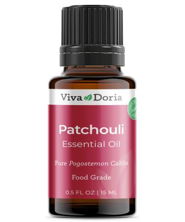 Viva Doria 100% Pure Patchouli Essential Oil Undiluted Food Grade 15 mL (0.5 Fluid Ounce)