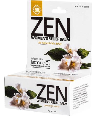 Zen Women's Relief Balm - All-Natural Pain Reliever with Jasmine Oil - 0.7 oz - Buy Online on GoSupps.com